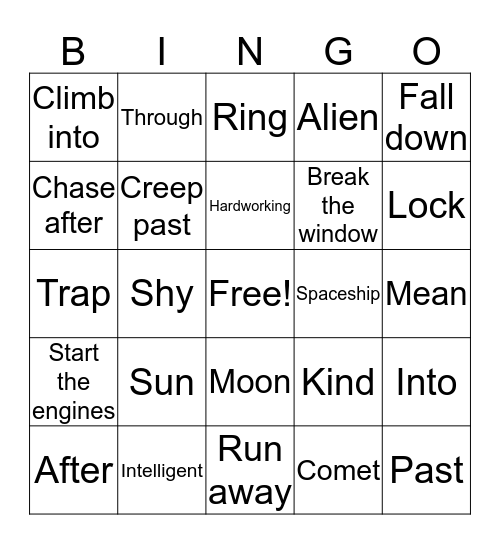 Lesson 2 Bingo Card