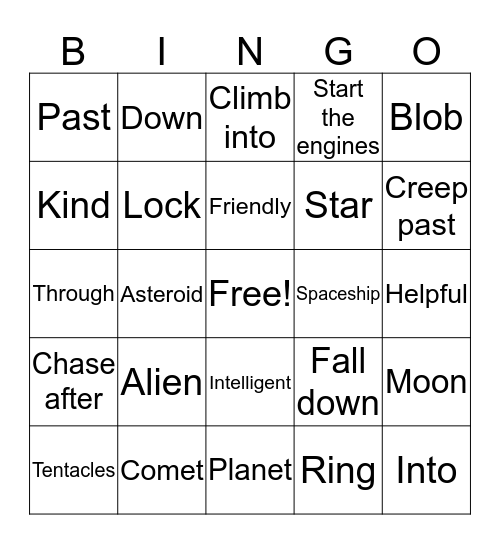 Lesson 2 Bingo Card