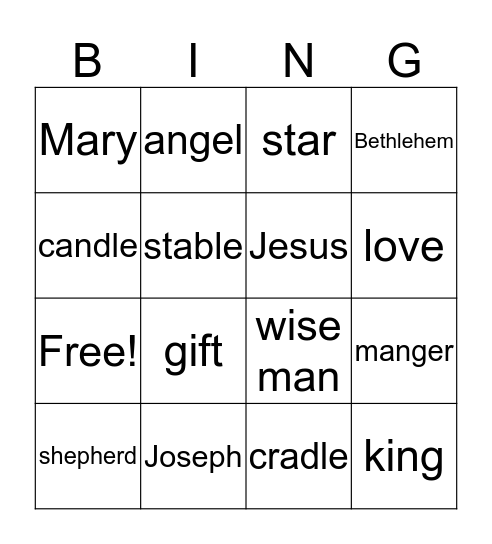 Christmas Bingo Card