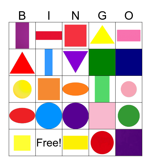 Shapes Bingo Card