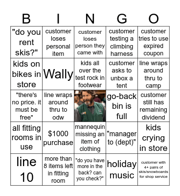 REI 67 Retail Bingo Card