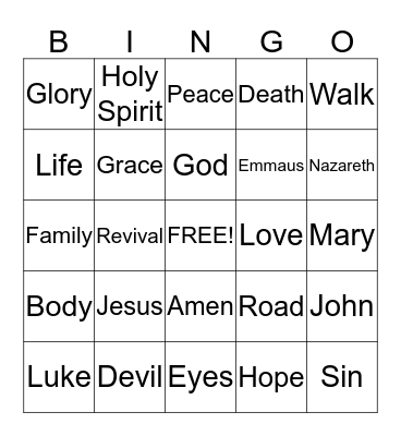 Sermon Bingo (do during the sermon only) Bingo Card