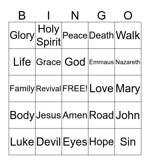 Sermon Bingo (do during the sermon only) Bingo Card