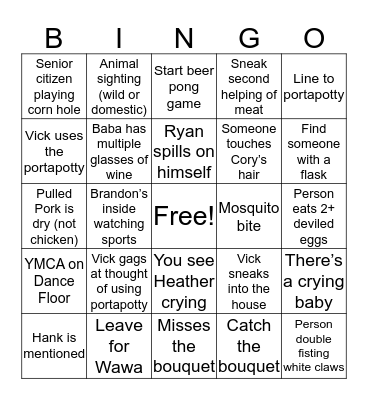 Wedding of the Century Bingo!! Bingo Card