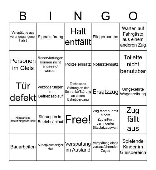 DBingo Card