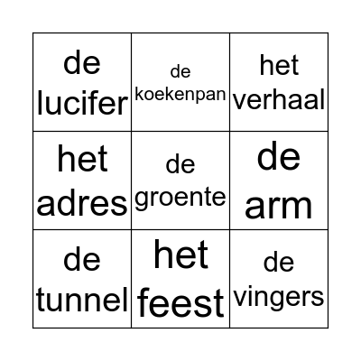 Taalontmoeting Bingo Card