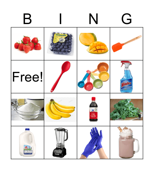 Smoothie BINGO Card