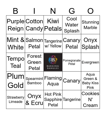 BANGING BANGLE   Bingo Card