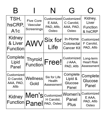 Monday Bingo! Bingo Card