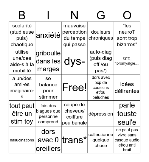 le grand bingo NAPA Bingo Card