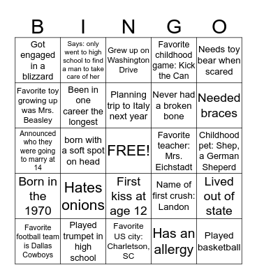 Ashley and Koree Shower Bingo Game!!! Bingo Card