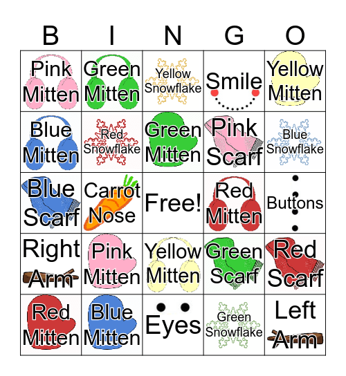 Snowman Bingo! Bingo Card