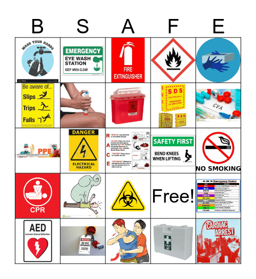 CNA SAFETY BINGO Card