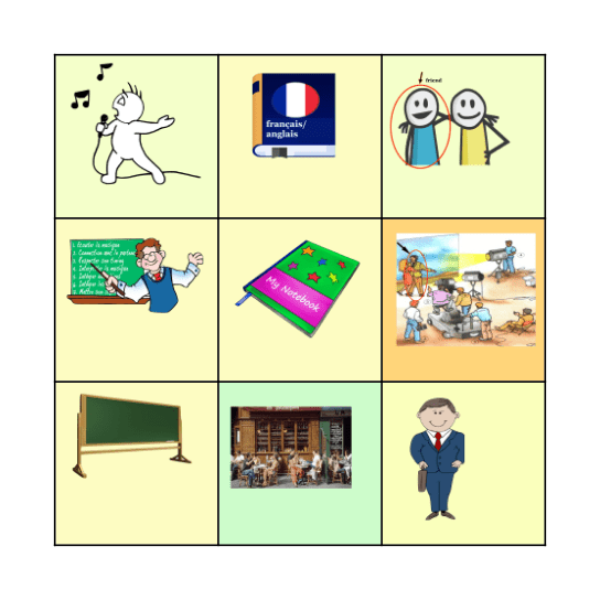 Classroom Things #1 Bingo Card