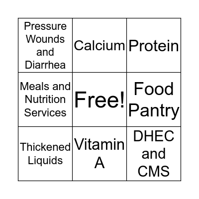 BINGO  Bingo Card