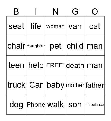 Getting To Know You Bingo Card