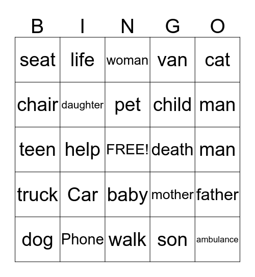 Getting To Know You Bingo Card