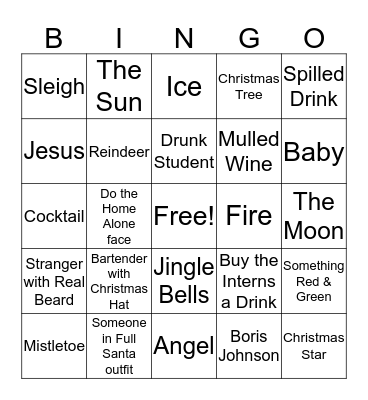 Xmas Selfie Bingo 2019 Bingo Card
