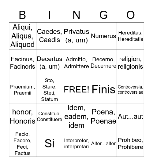 THE DRUIDS Book 6 Chapter 13 BINGO Card