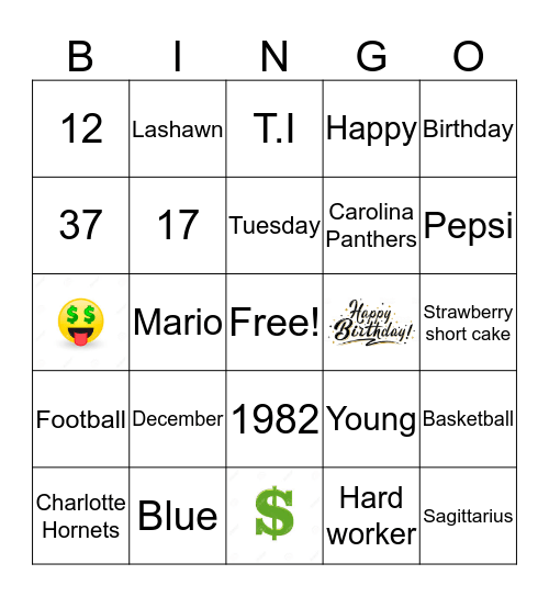 Mario Bingo Card