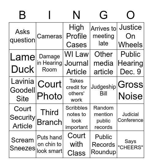 BINGO! Bingo Card