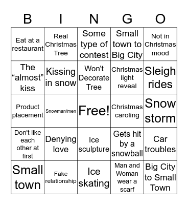 Christmas Movie Bingo  Bingo Card