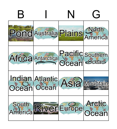 World Feature Bingo Card
