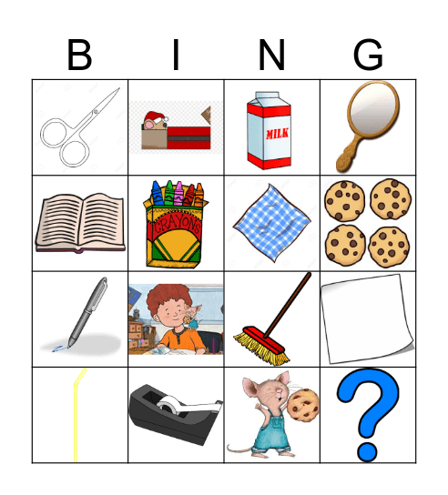 If You Give A Mouse A Cookie Bingo Card