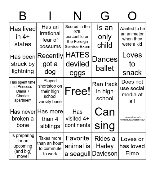 Growth Team Bingo Card