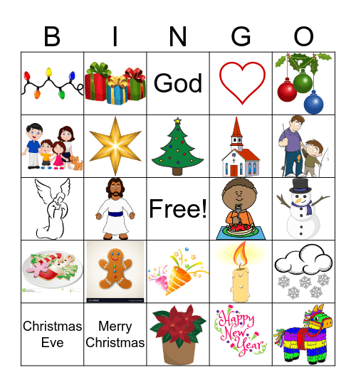 Spanish Christmas Bingo Card