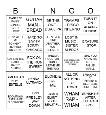 THE BARN HOUSE Bingo Card