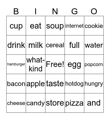 Lesson #7 BINGO  Bingo Card