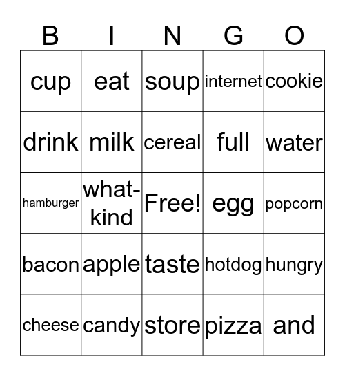 Lesson #7 BINGO  Bingo Card