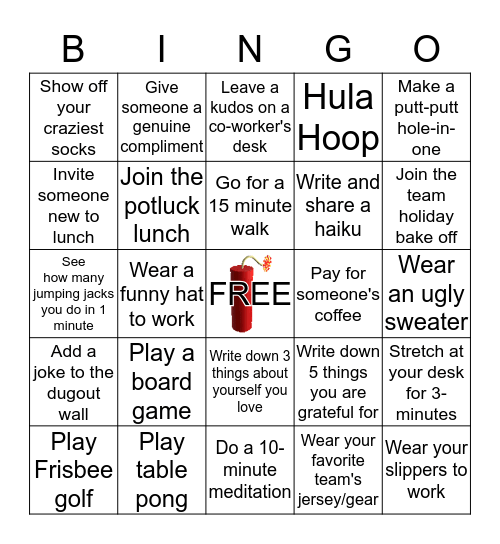 Team FUSE  Bingo Card