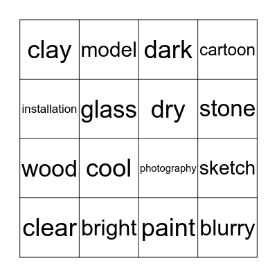 ART BINGO Card