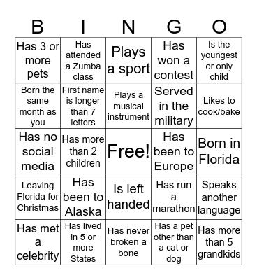 Ugly Christmas Sweater Bingo! Bingo Card