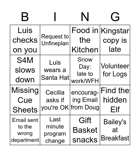 Advanced Logs Bingo Card