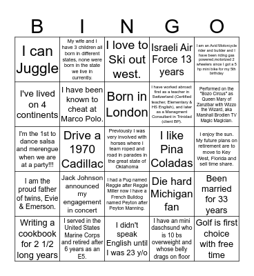 Office Bingo - Ice Breaker #2 Bingo Card