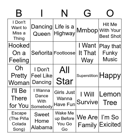 MUSIK BINGO Card
