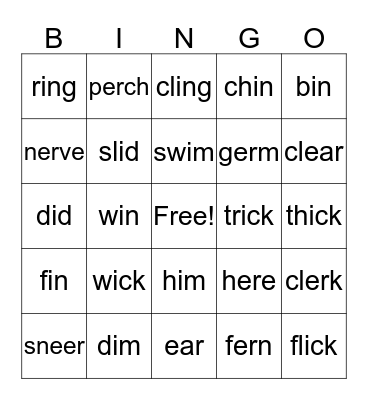 Quarter 2 Week 5 Bingo Card
