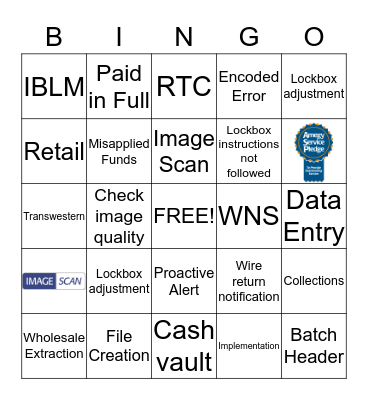 Outbound Team Bingo Card