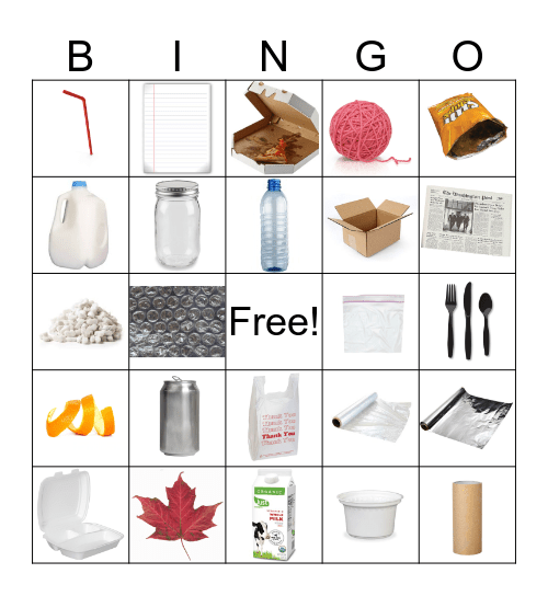 Recycling! Bingo Card