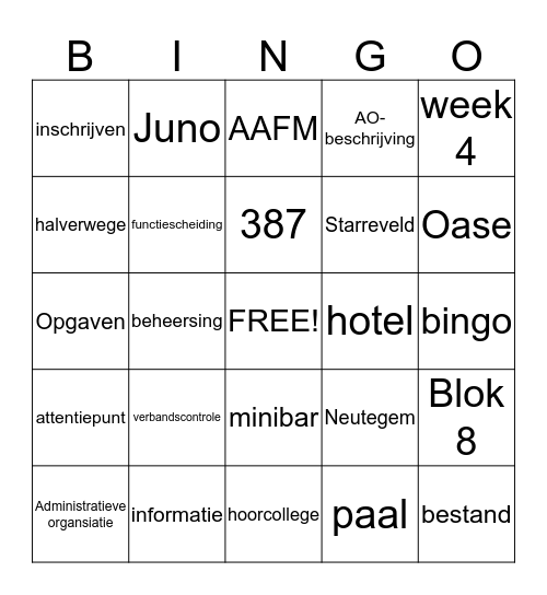 AO week 4 Bingo Card