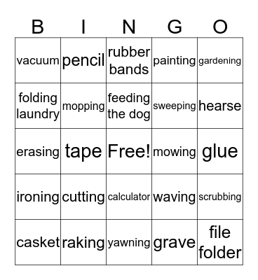 Conversation Fall 2019 Bingo Card