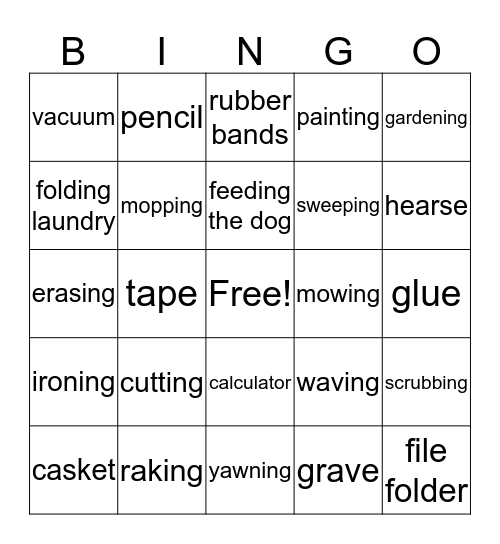 Conversation Fall 2019 Bingo Card