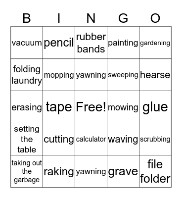 Conversation Fall 2019 Bingo Card