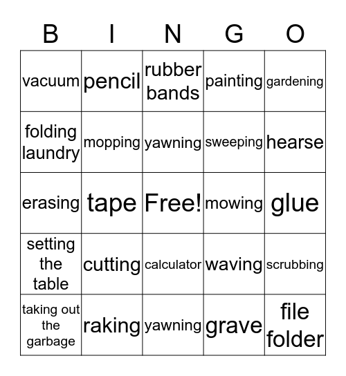 Conversation Fall 2019 Bingo Card