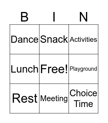 Classroom Sign Bingo 2 Bingo Card