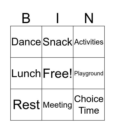 Classroom Sign Bingo 2 Bingo Card