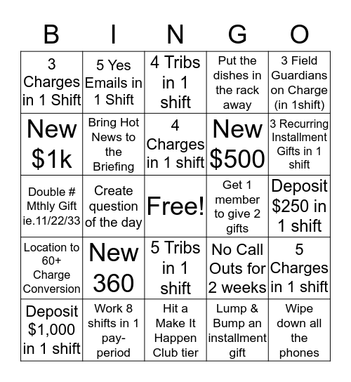 CLEAN WATER BINGO Card